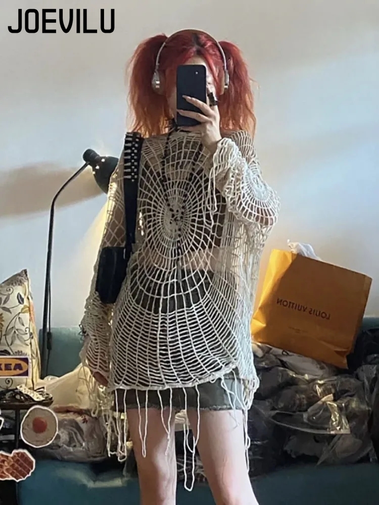 JOEVILU Hollow Knit Hooded Top - Fishing Equipment Net 리뷰 및 가격
