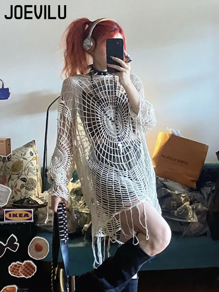 JOEVILU Hollow Knit Hooded Top - Fishing Equipment Net 리뷰 및 가격