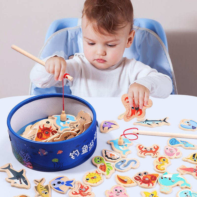 Wooden Magnetic Fishing Toys f - Fishing Equipment Kids 리뷰 및 가격