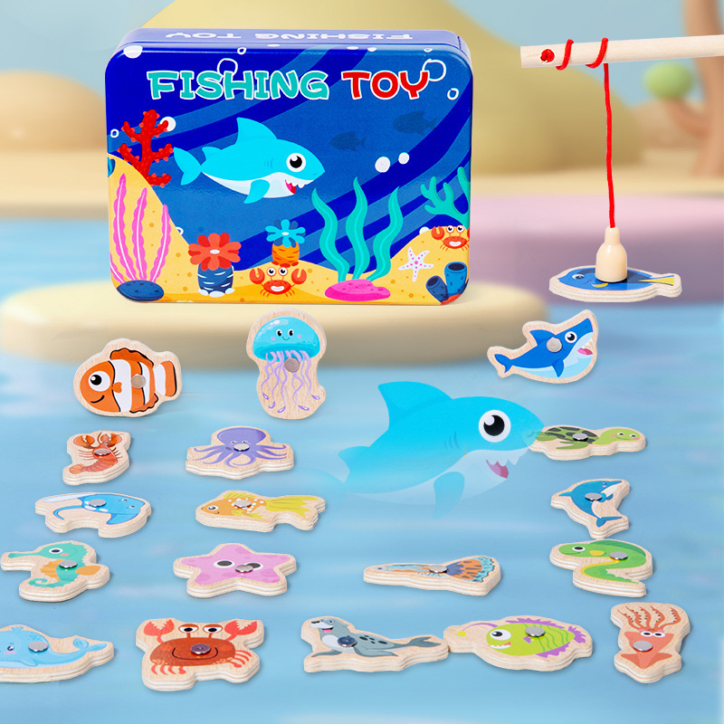 Wooden Magnetic Fishing Toys f - Fishing Equipment Kids 리뷰 및 가격