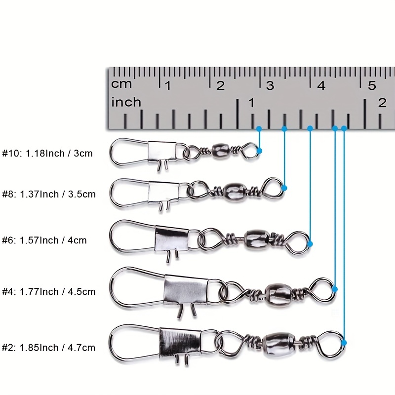 50/200pcs Barrel Snap Swivel F - Freshwater Fishing Kit 리뷰 및 가격